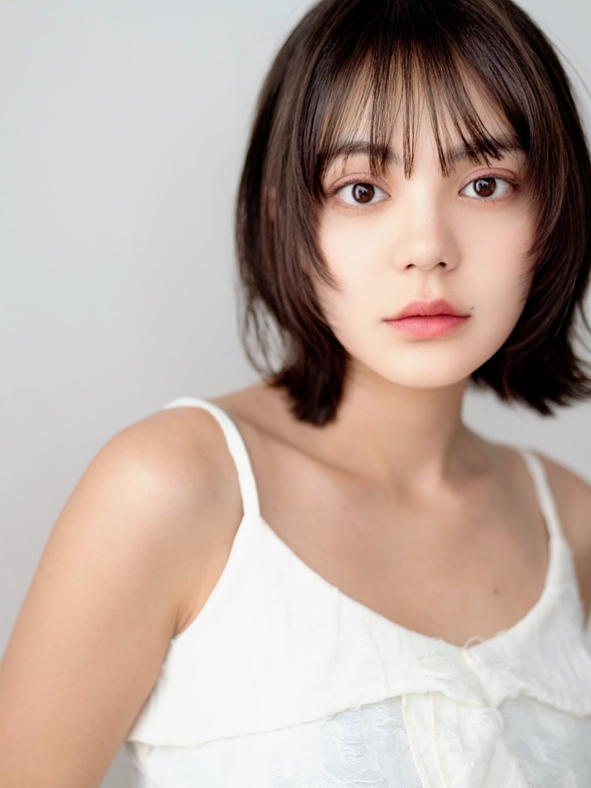 ボブのヘアスタイル(暗髪ブラウン)