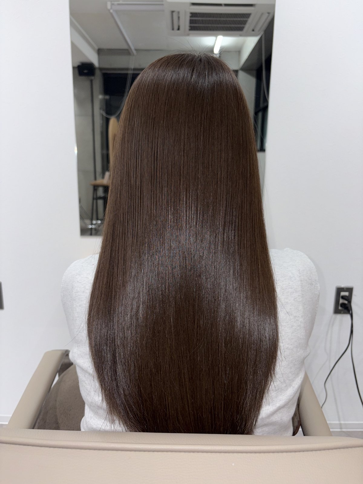 ロングのヘアスタイル（ブラウン系（やや灰みのあるナチュラルブラウン））